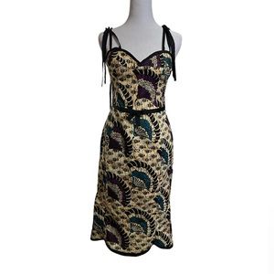 Le Shack Tracy Feith Lantern Fan Sheath Dress